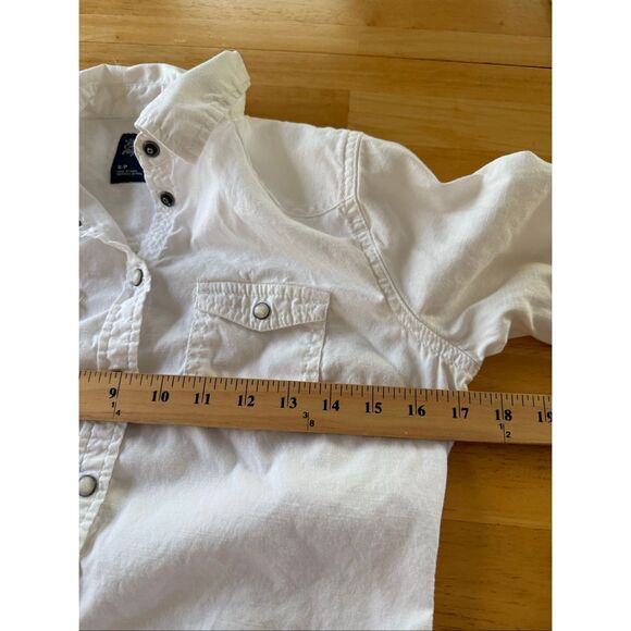 American Eagle Outfitters White Western Snap Button Shirt – Women’s P Small - Picture 7 of 10